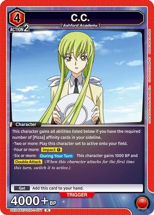 C.C. (077) (UE04BT/CGH-1-077) [Code Geass: Lelouch of the Rebellion] Foil - Deck Out Gaming