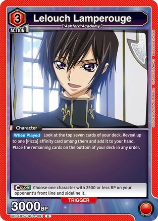 Lelouch Lamperouge (091) (UE04BT/CGH-1-091) [Code Geass: Lelouch of the Rebellion] - Deck Out Gaming