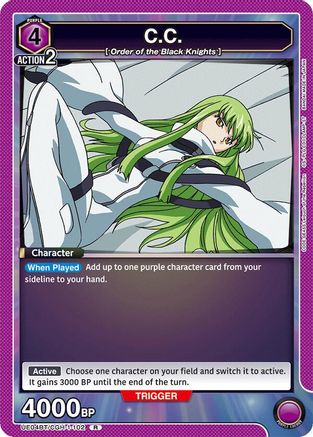 C.C. (102) (UE04BT/CGH-1-102) [Code Geass: Lelouch of the Rebellion] Foil - Deck Out Gaming