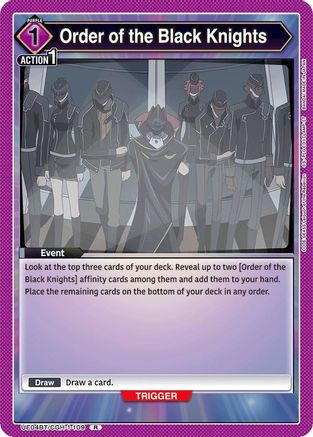 Order of the Black Knights (UE04BT/CGH-1-109) [Code Geass: Lelouch of the Rebellion] Foil - Deck Out Gaming