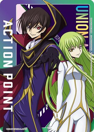 Action Point Card (AP01) (Lelouch Lamperouge/C.C.) (UE04BT/CGH-1-AP01) [Code Geass: Lelouch of the Rebellion] - Deck Out Gaming