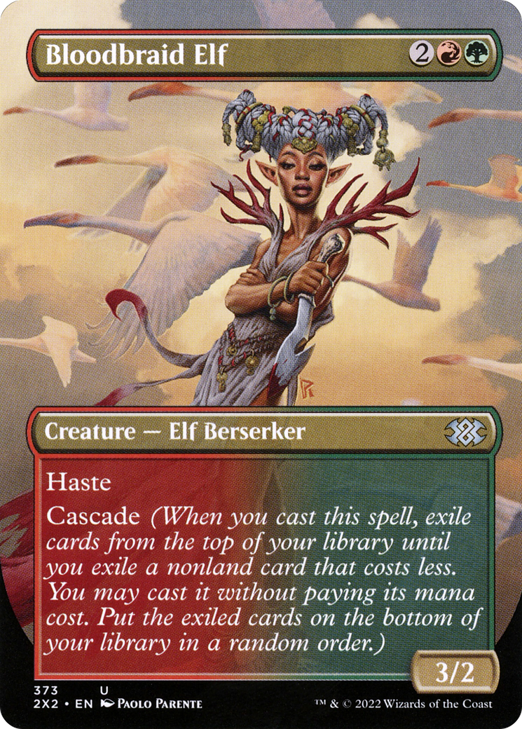 Bloodbraid Elf (Borderless) (373) [Double Masters 2022] foil - Deck Out Gaming