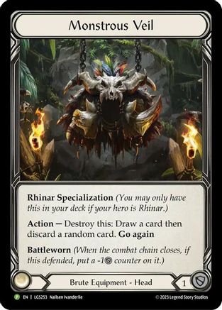 Monstrous Veil - LGS253 (LGS253) [Flesh and Blood: Promo Cards] Cold Foil - Deck Out Gaming