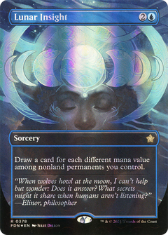 Lunar Insight (Borderless) (Mana Foil) (378) [Foundations] foil - Deck Out Gaming