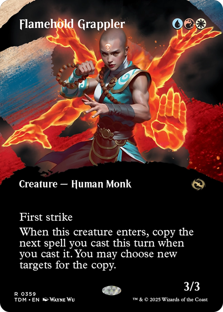 Flamehold Grappler (Borderless) (359) [Tarkir: Dragonstorm] foil - Deck Out Gaming