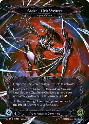 Arakni, Orb-Weaver (Marvel) (HNT005) [The Hunted] Cold Foil - Deck Out Gaming