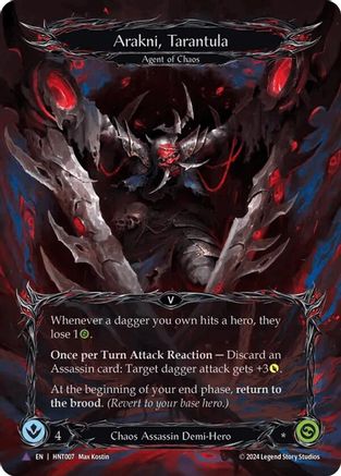 Arakni, Tarantula (Marvel) (HNT007) [The Hunted] Cold Foil - Deck Out Gaming