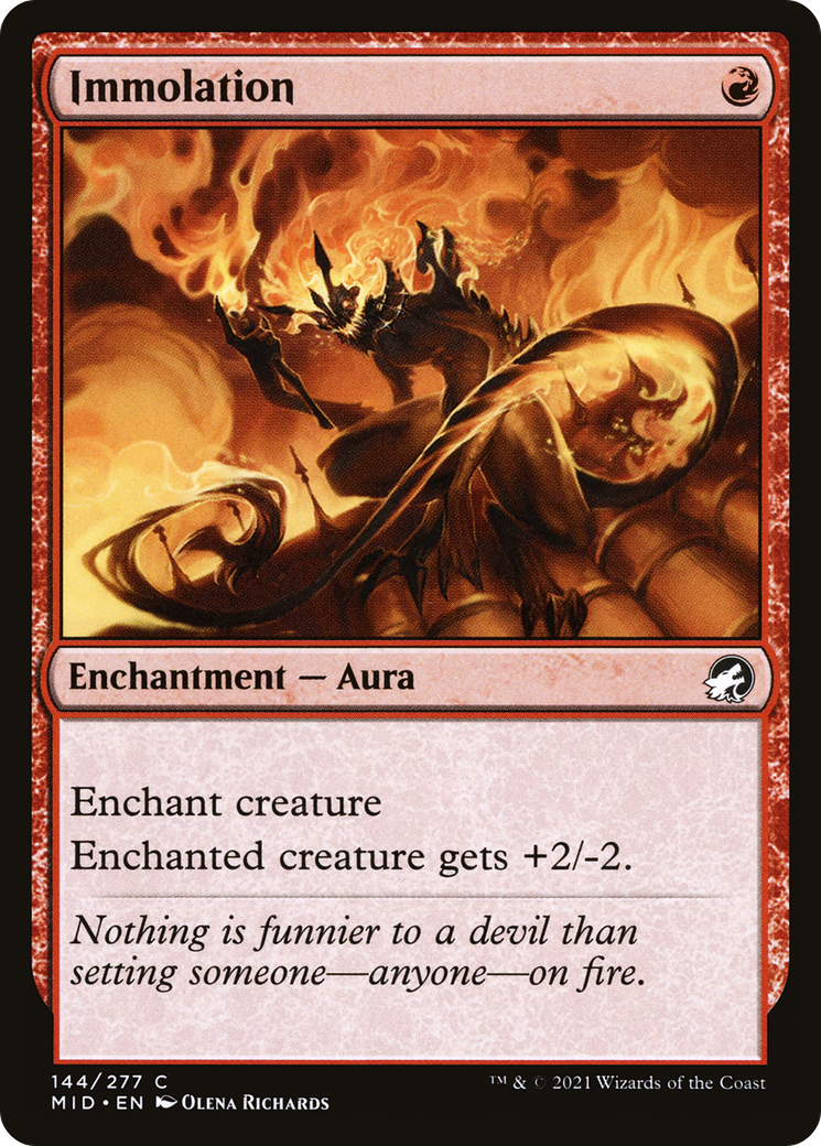Immolation (144) [Innistrad: Midnight Hunt] foil - Deck Out Gaming
