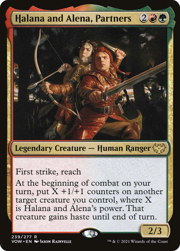Halana and Alena, Partners (239) [Innistrad: Crimson Vow] foil - Deck Out Gaming