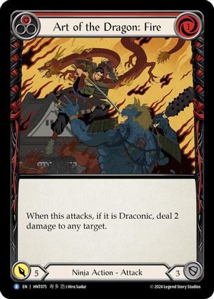 Art of the Dragon: Fire (HNT075) [The Hunted] Rainbow Foil - Deck Out Gaming
