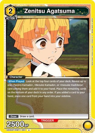 Zenitsu Agatsuma (001) (UE05ST/KMY-1-001) [UE05ST: Demon Slayer: Kimetsu no Yaiba Starter Deck] - Deck Out Gaming