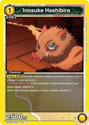 Inosuke Hashibira (015) (UE05ST/KMY-1-015) [UE05ST: Demon Slayer: Kimetsu no Yaiba Starter Deck] - Deck Out Gaming