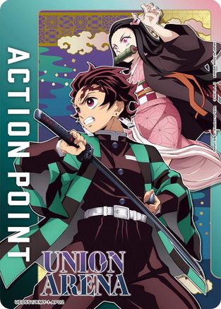 Action Point Card (AP02) (Demon Slayer: Kimetsu no Yaiba) (UE05ST/KMY-1-AP02) [UE05ST: Demon Slayer: Kimetsu no Yaiba Starter Deck] Foil - Deck Out Gaming