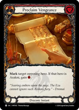 Proclaim Vengeance (HNT165) [The Hunted] Rainbow Foil - Deck Out Gaming
