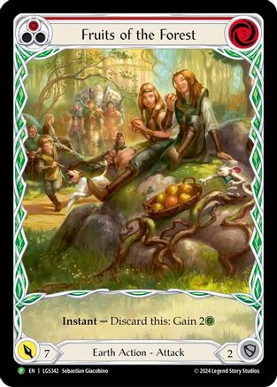Fruits of the Forest (Red) - LGS342 (LGS342) [Flesh and Blood: Promo Cards] Rainbow Foil - Deck Out Gaming