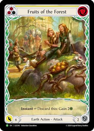 Fruits of the Forest (Yellow) - LGS343 (LGS343) [Flesh and Blood: Promo Cards] Rainbow Foil - Deck Out Gaming