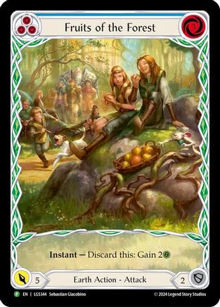 Fruits of the Forest (Blue) - LGS344 (LGS344) [Flesh and Blood: Promo Cards] Rainbow Foil - Deck Out Gaming