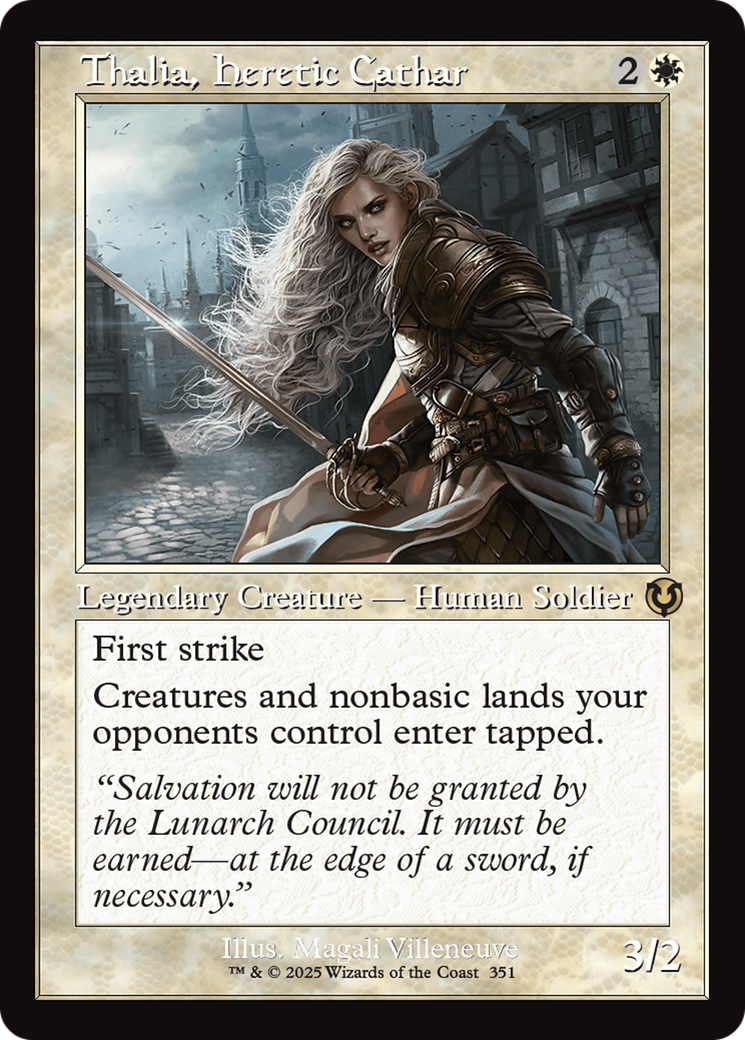 Thalia, Heretic Cathar (Retro Frame) (351) [Innistrad Remastered] - Deck Out Gaming