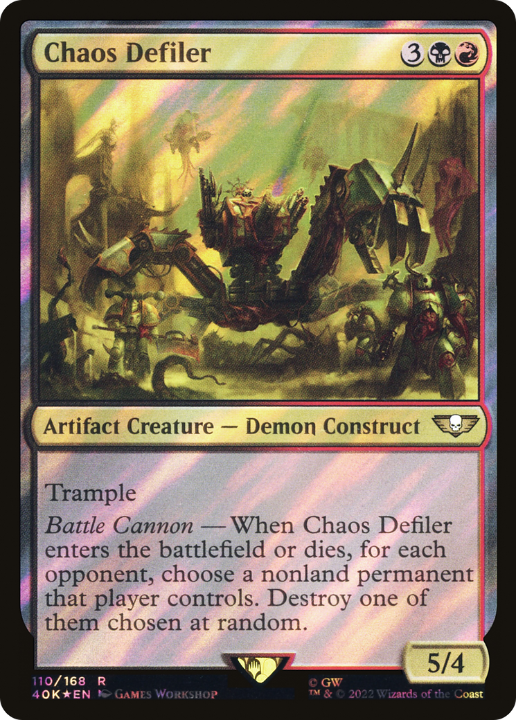 Chaos Defiler (Surge Foil) (110) [Warhammer 40,000 Commander] foil - Deck Out Gaming