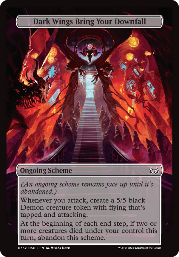 Dark Wings Bring Your Downfall (Full Art) (332) [Duskmourn: House of Horror Commander] - Deck Out Gaming