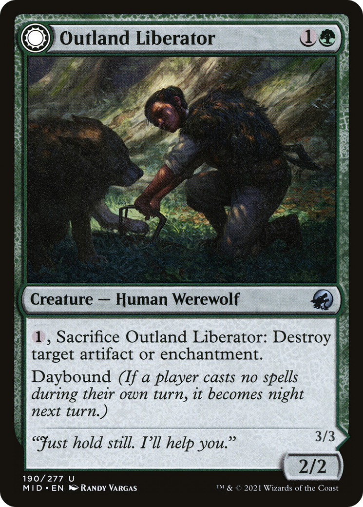Outland Liberator // Frenzied Trapbreaker (190) [Innistrad: Midnight Hunt] - Deck Out Gaming
