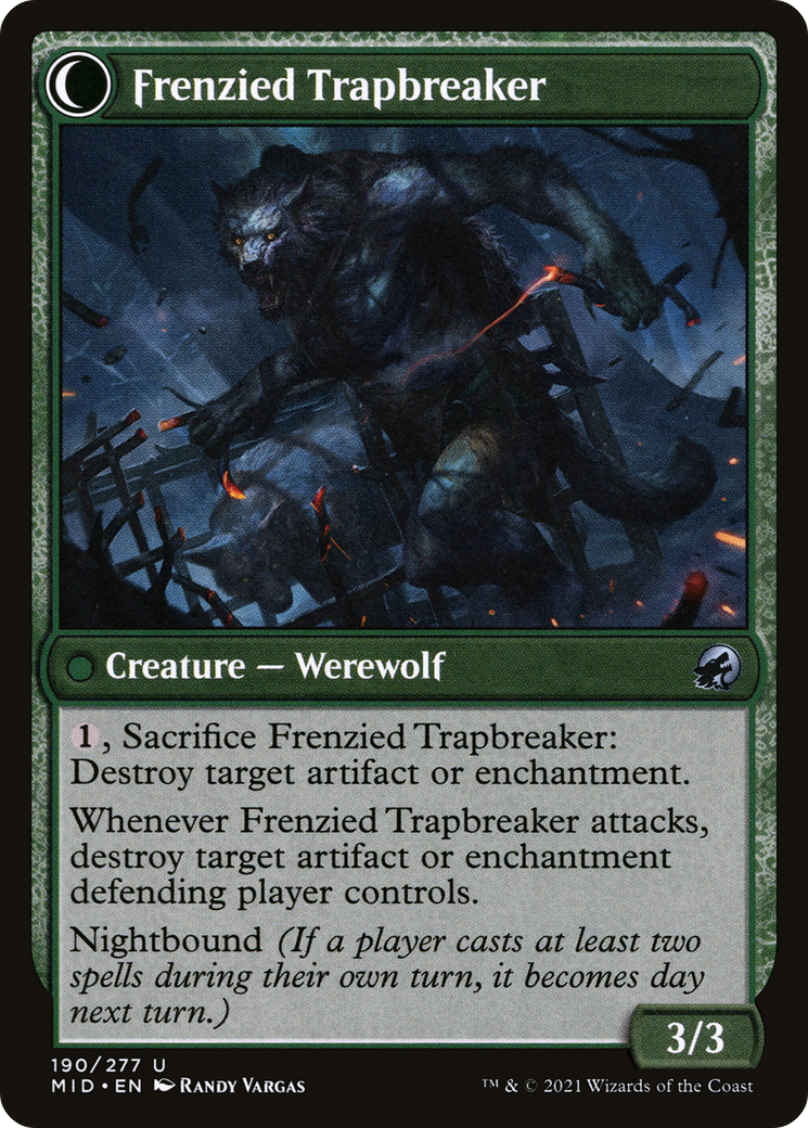 Outland Liberator // Frenzied Trapbreaker (190) [Innistrad: Midnight Hunt] foil - Deck Out Gaming