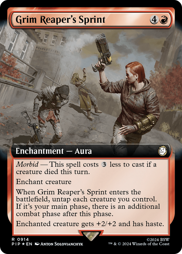 Grim Reaper's Sprint (Extended Art) (Surge Foil) (914) [Fallout] foil - Deck Out Gaming