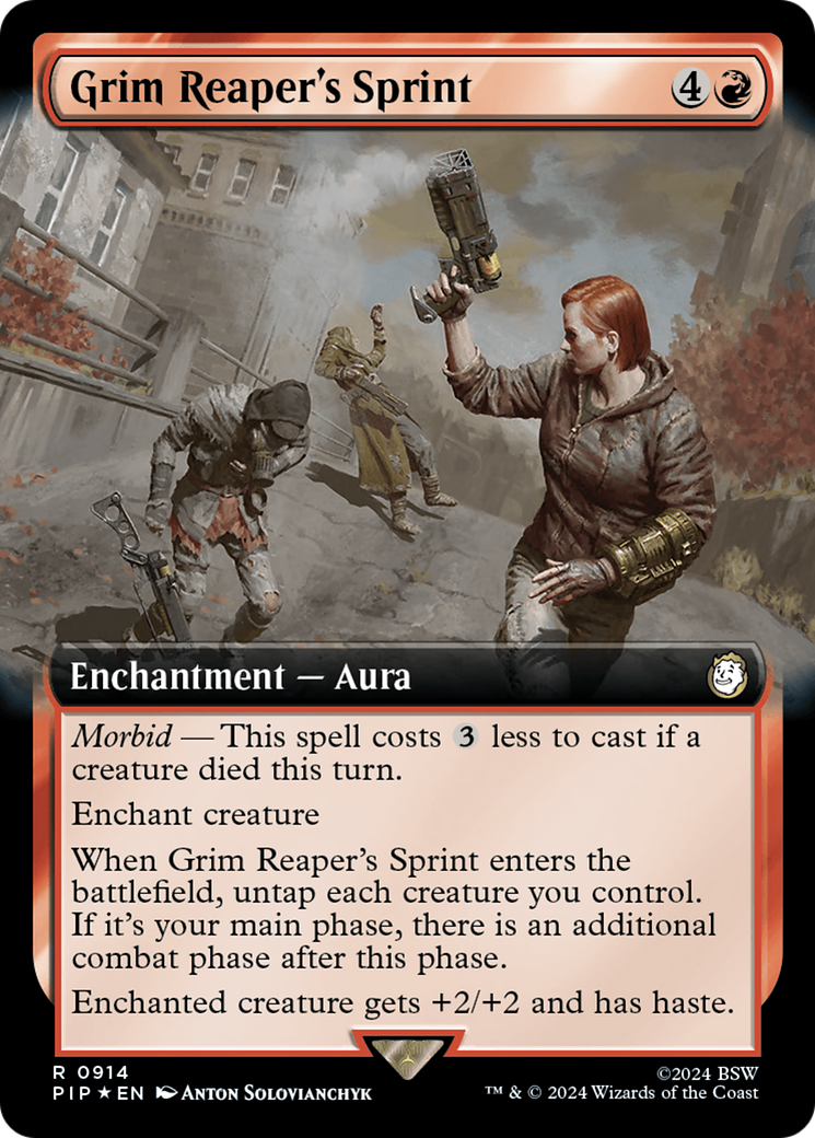 Grim Reaper's Sprint (Extended Art) (Surge Foil) (914) [Fallout] foil - Deck Out Gaming