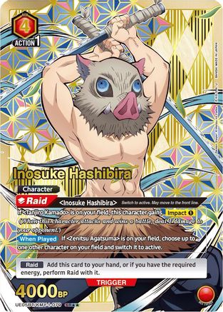 Inosuke Hashibira (079) (SR**) (UE05BT/KMY-1-079) [Demon Slayer: Kimetsu no Yaiba] Foil - Deck Out Gaming