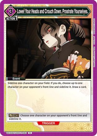 Lower Your Heads and Crouch Down. Prostrate Yourselves. (UE05BT/KMY-1-063) [Demon Slayer: Kimetsu no Yaiba] Foil - Deck Out Gaming