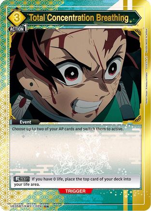 Total Concentration Breathing (029) (U*) (UE05BT/KMY-1-029) [Demon Slayer: Kimetsu no Yaiba] Foil - Deck Out Gaming