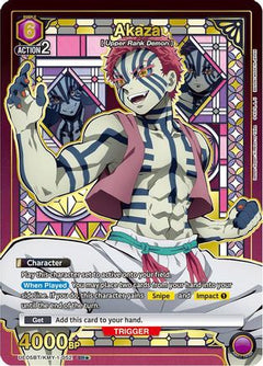 Akaza (052) (SR*) (UE05BT/KMY-1-052) [Demon Slayer: Kimetsu no Yaiba] Foil - Deck Out Gaming