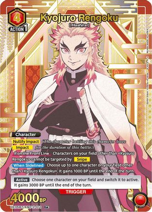 Kyojuro Rengoku (011) (R*) (UE05BT/KMY-2-011) [Demon Slayer: Kimetsu no Yaiba] Foil - Deck Out Gaming