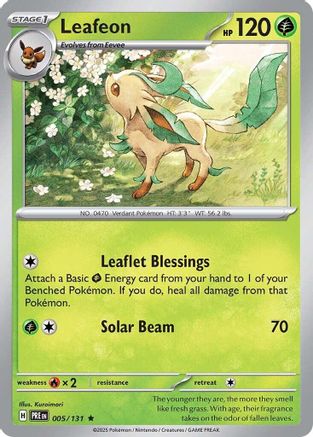 Leafeon (5) [SV: Prismatic Evolutions] Reverse Holofoil - Deck Out Gaming
