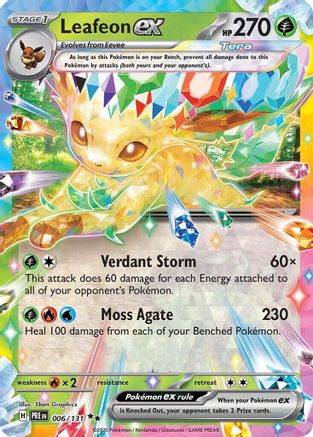 Leafeon ex - 006/131 (6) [SV: Prismatic Evolutions] Holofoil - Deck Out Gaming