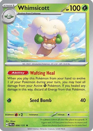 Whimsicott () [SV: Prismatic Evolutions] Holofoil