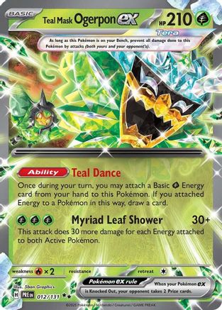 Teal Mask Ogerpon ex - 012/131 (12) [SV: Prismatic Evolutions] Holofoil - Deck Out Gaming