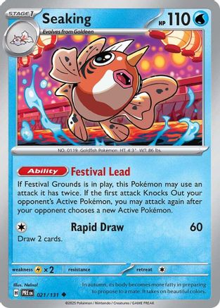 Seaking (21) [SV: Prismatic Evolutions] Reverse Holofoil - Deck Out Gaming