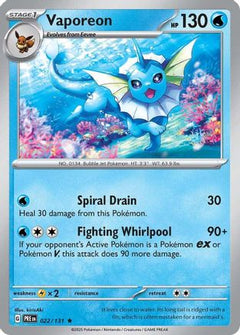 Vaporeon (22) [SV: Prismatic Evolutions] Holofoil - Deck Out Gaming