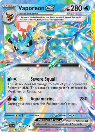 Vaporeon ex - 023/131 () [SV: Prismatic Evolutions] Holofoil