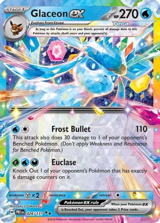 Glaceon ex - 026/131 (26) [SV: Prismatic Evolutions] Holofoil - Deck Out Gaming