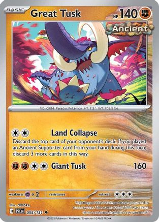 Great Tusk (55) [SV: Prismatic Evolutions] Reverse Holofoil - Deck Out Gaming