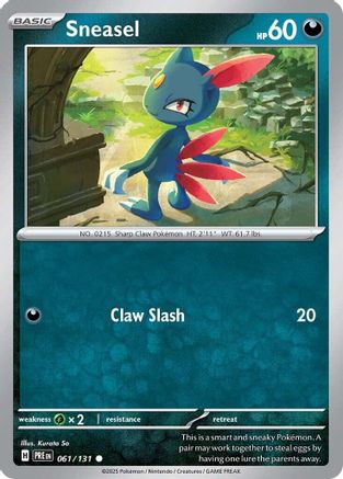 Sneasel (61) [SV: Prismatic Evolutions] Reverse Holofoil - Deck Out Gaming