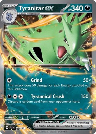 Tyranitar ex (64) [SV: Prismatic Evolutions] Holofoil - Deck Out Gaming