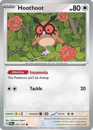 Hoothoot (77) [SV: Prismatic Evolutions] Reverse Holofoil - Deck Out Gaming