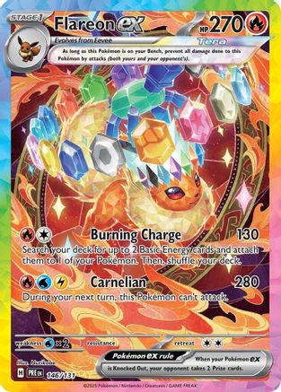 Flareon ex - 146/131 (146) [SV: Prismatic Evolutions] Holofoil - Deck Out Gaming