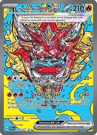 Hearthflame Mask Ogerpon ex - 148/131 (148) [SV: Prismatic Evolutions] Holofoil - Deck Out Gaming