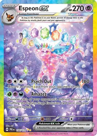 Espeon ex - 155/131 (155) [SV: Prismatic Evolutions] Holofoil - Deck Out Gaming