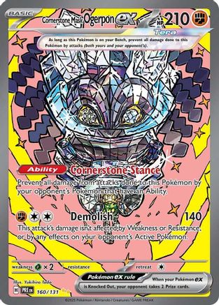 Cornerstone Mask Ogerpon ex - 160/131 (160) [SV: Prismatic Evolutions] Holofoil - Deck Out Gaming