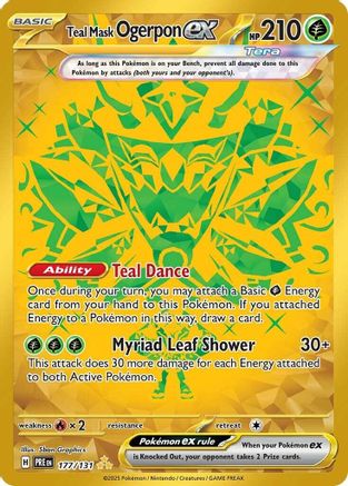 Teal Mask Ogerpon ex - 177/131 (177) [SV: Prismatic Evolutions] Holofoil - Deck Out Gaming